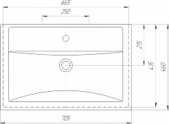 Vigo Мебель для ванной Geometry 2-700 белая/бетон – фотография-14